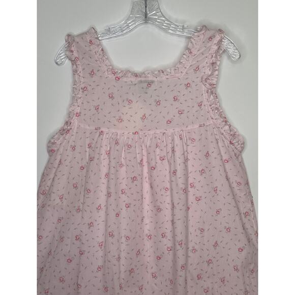 NWT Vintage Miss Elaine for Lord & Taylor Cotton Floral sleeveless Nightgown M - Picture 11 of 14